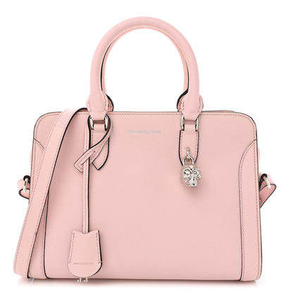 Alexander McQueen Pebbled Calfskin Small Skull Padlock Zip Around Tote Baby Pink 1 of 13