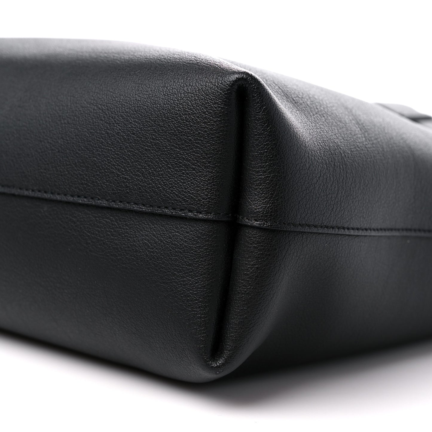 Calfskin Medium Shopper Tote Black