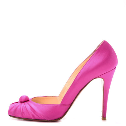 Christian Louboutin Satin Knotted Pumps 39.5 Pink 1 of 19