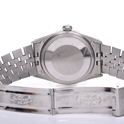 Rolex Stainless Steel 18K White Gold 36mm Oyster Perpetual Datejust Watch Silver 16234 5 of 7