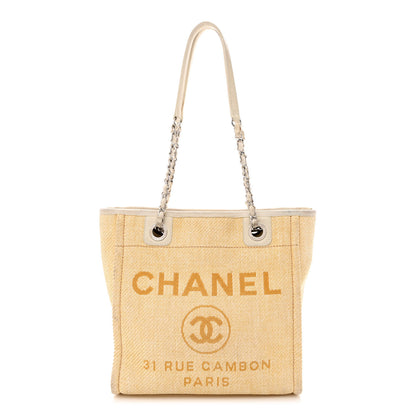Chanel Canvas Mini Deauville Tote Light Yellow 1 of 22