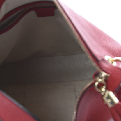 Gucci Pebbled Calfskin Large Soho Hobo Tabasco Red 6 of 11