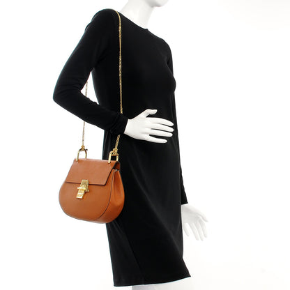 Chloe Grained Lambskin Drew Shoulder Bag Caramel 2 of 7