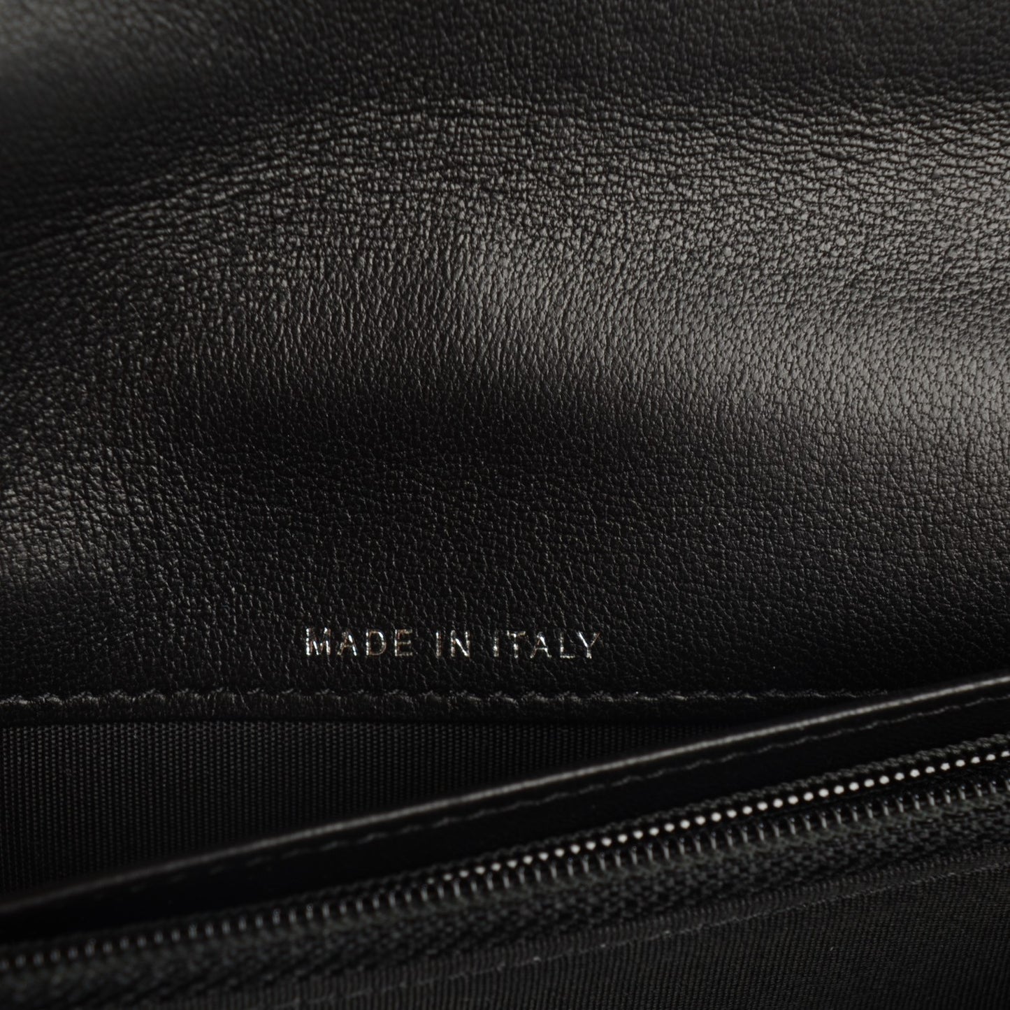 Lambskin Quilted Boy Wallet On Removable Chain WOC Black
