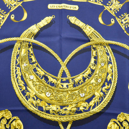 Hermes Silk Les Cavaliers D Or Scarf 90 1 of 6
