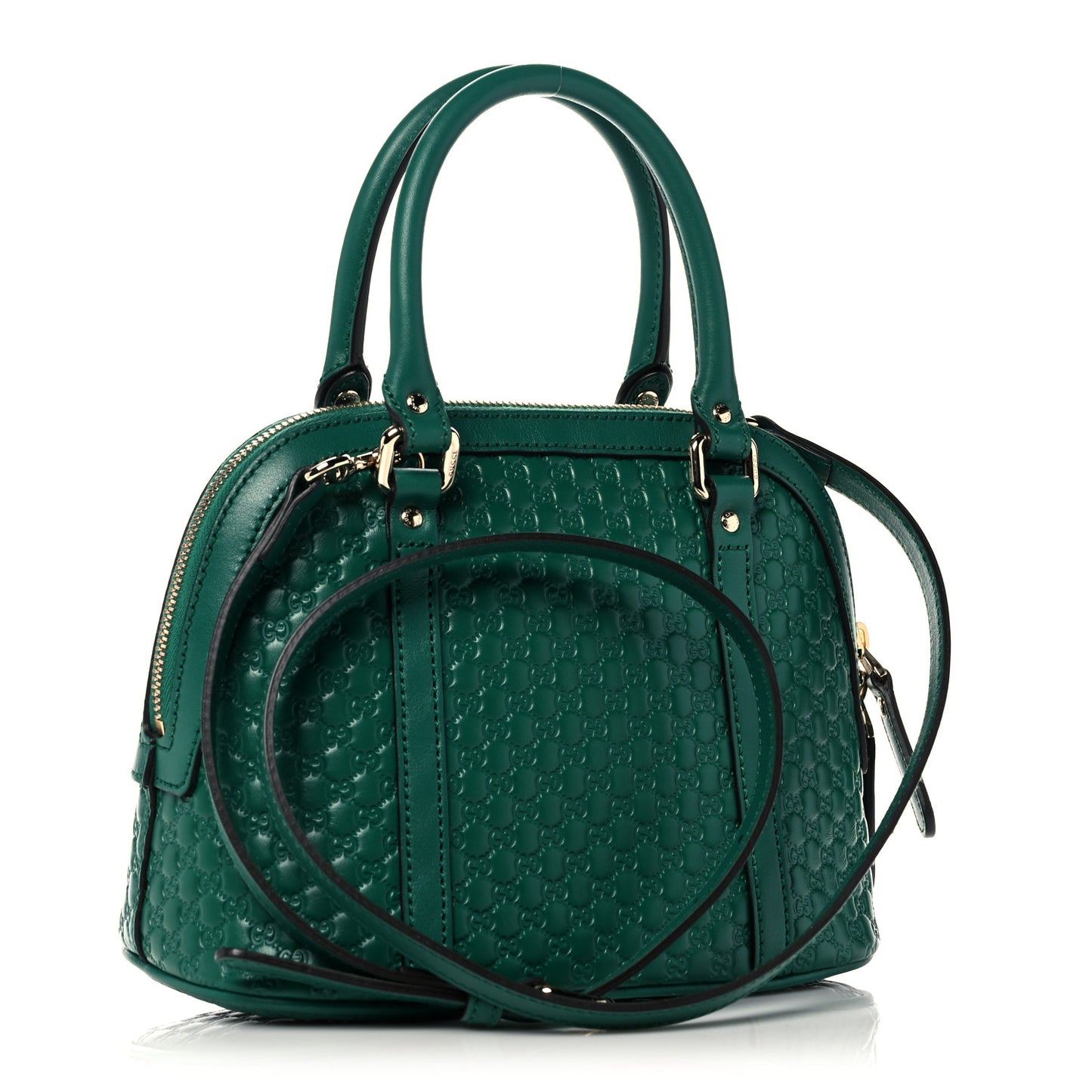 Soft Microguccissima Mini Dome Bag Emerald
