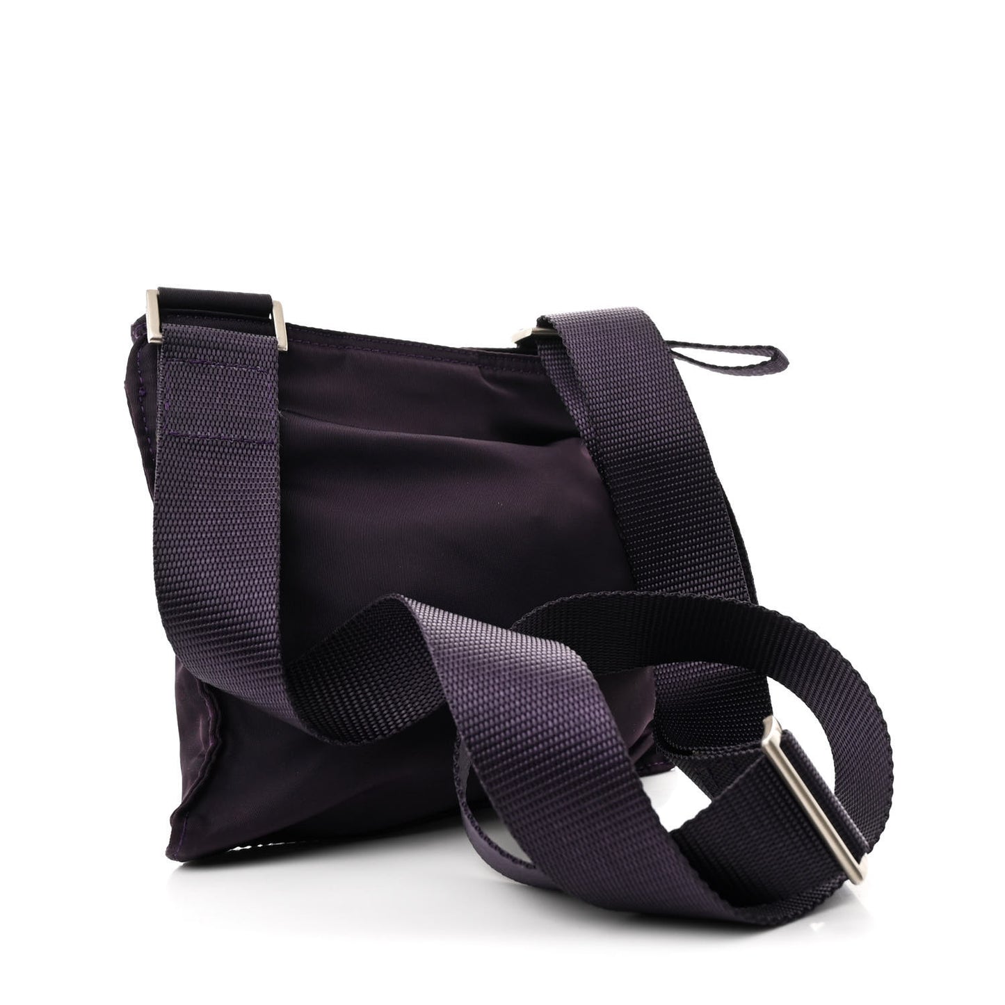 Tessuto Nylon Small Flat Messenger Bag Granato