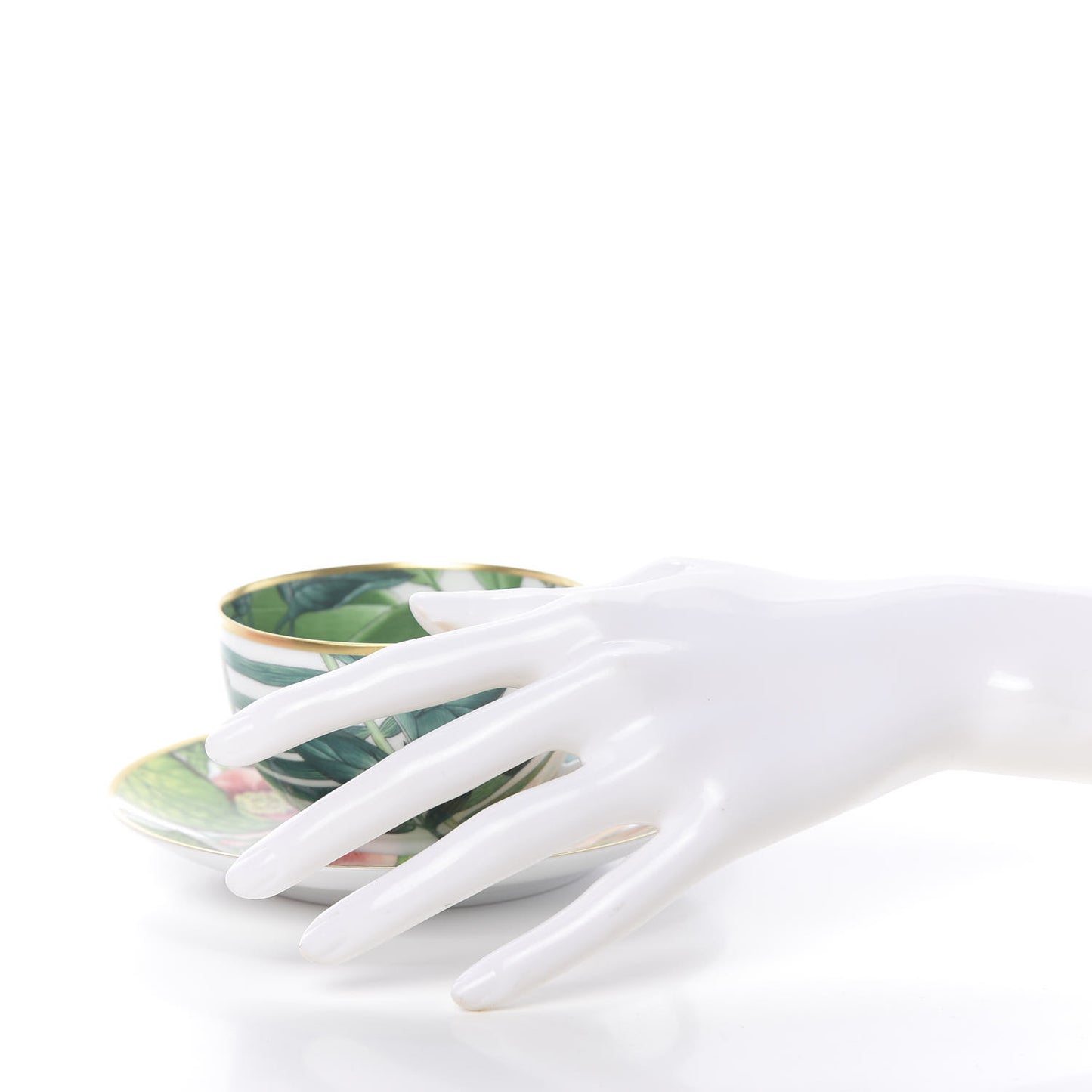 Porcelain Passifolia Tea Cup And Saucer Set Of 2
