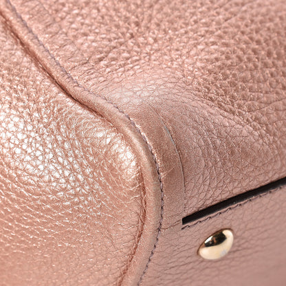 Gucci Metallic Pebbled Calfskin Small Soho Shoulder Bag Pink 12 of 15