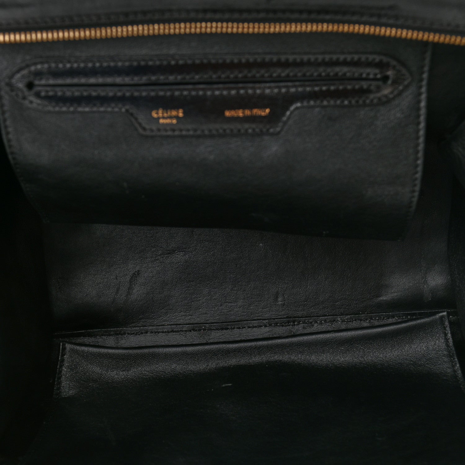 Celine Vernice Suede Medium Trapeze Black 5 of 15