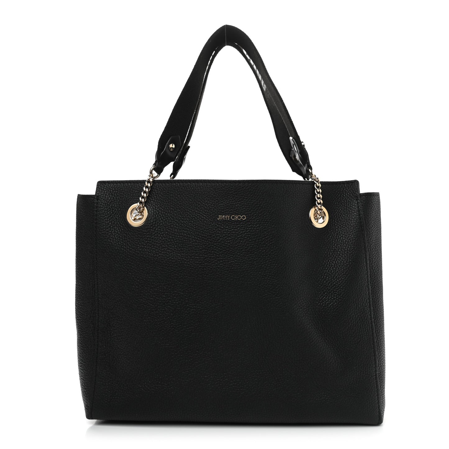 Grained Calfskin Tote Black