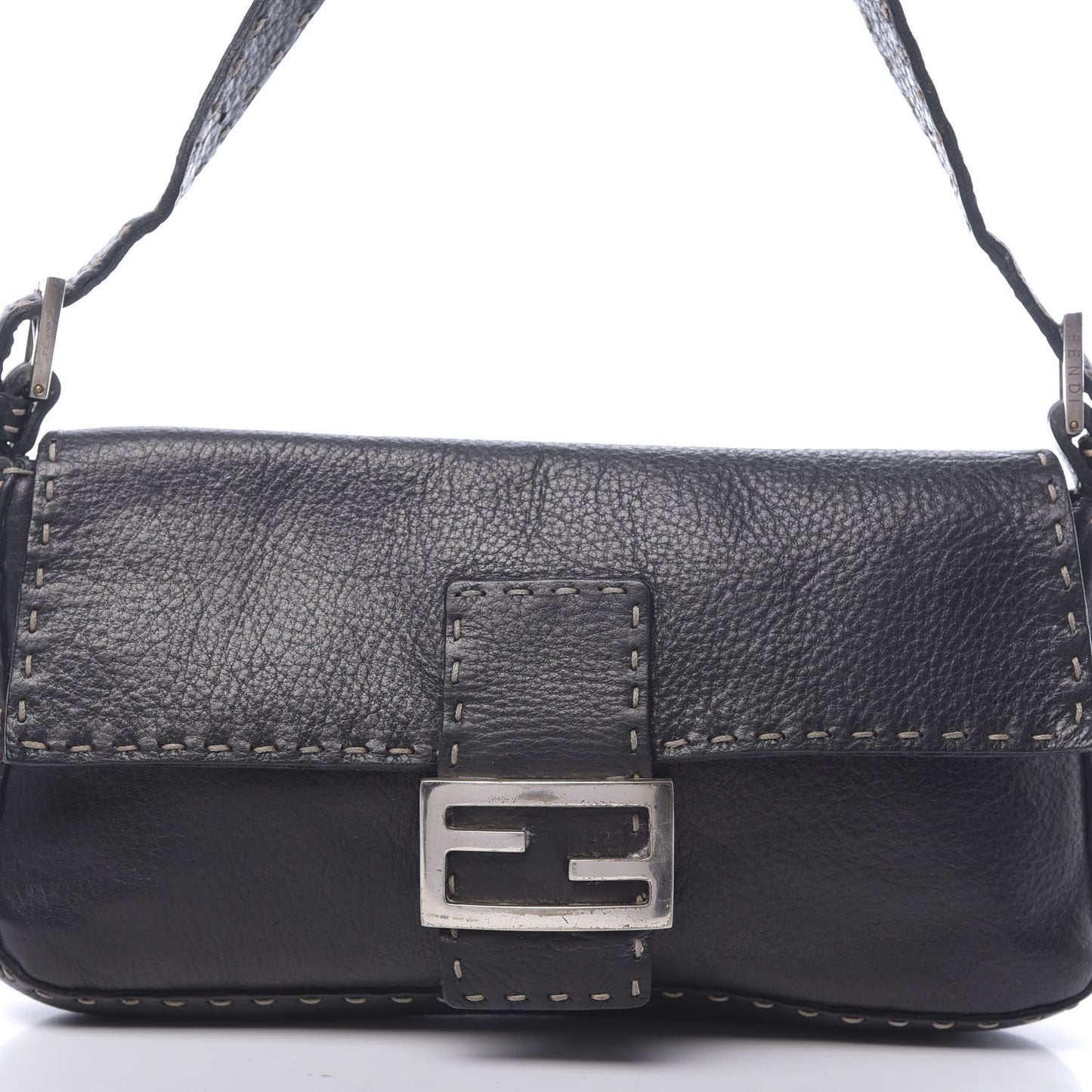 Calfskin Romano Selleria Baguette Black