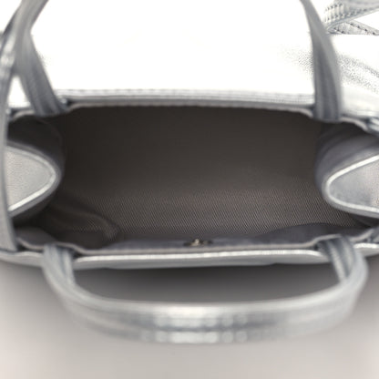 Telfar Metallic Vegan Leather Small Shopping Bag Silver 5 of 10