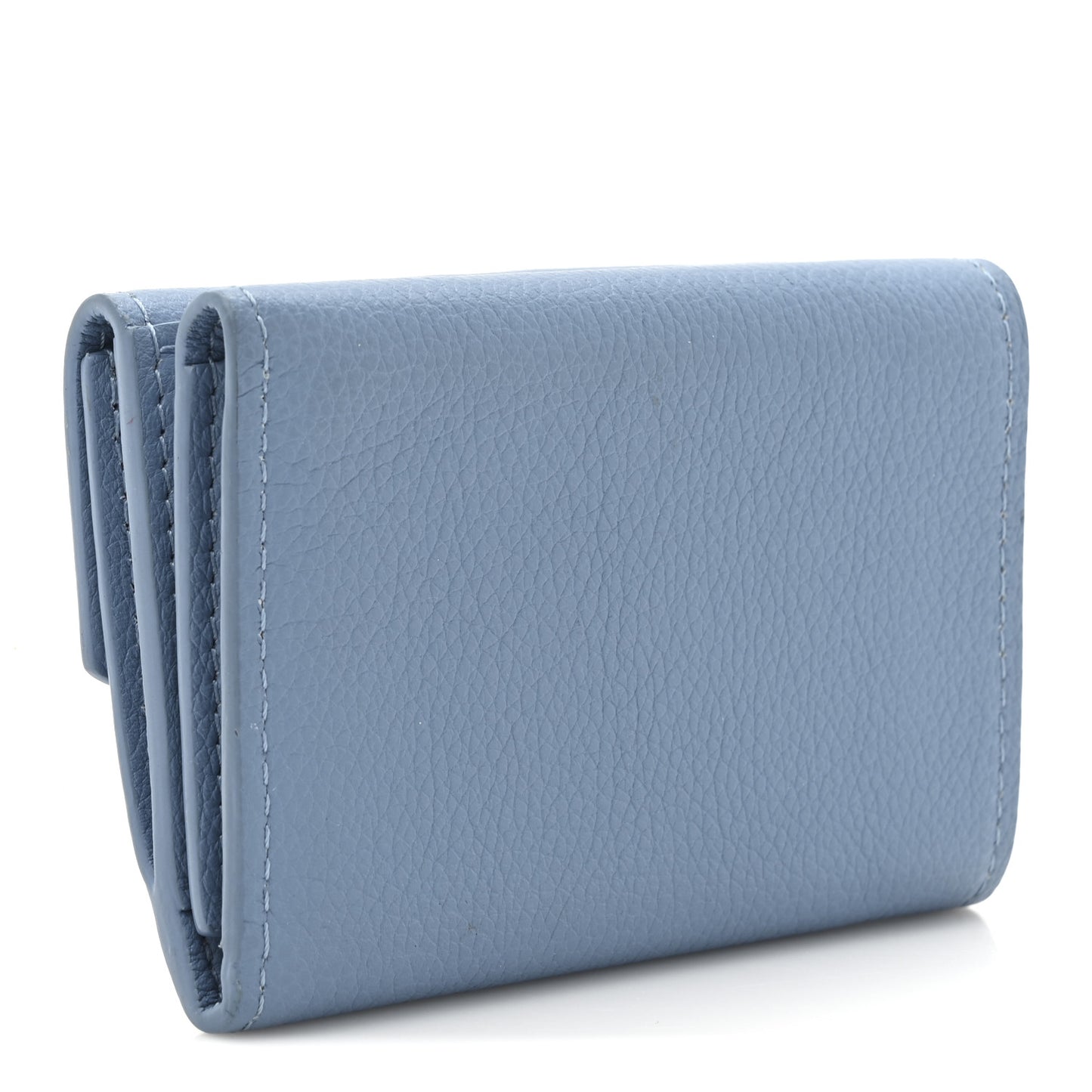 Calfskin Lockmini Wallet Blue