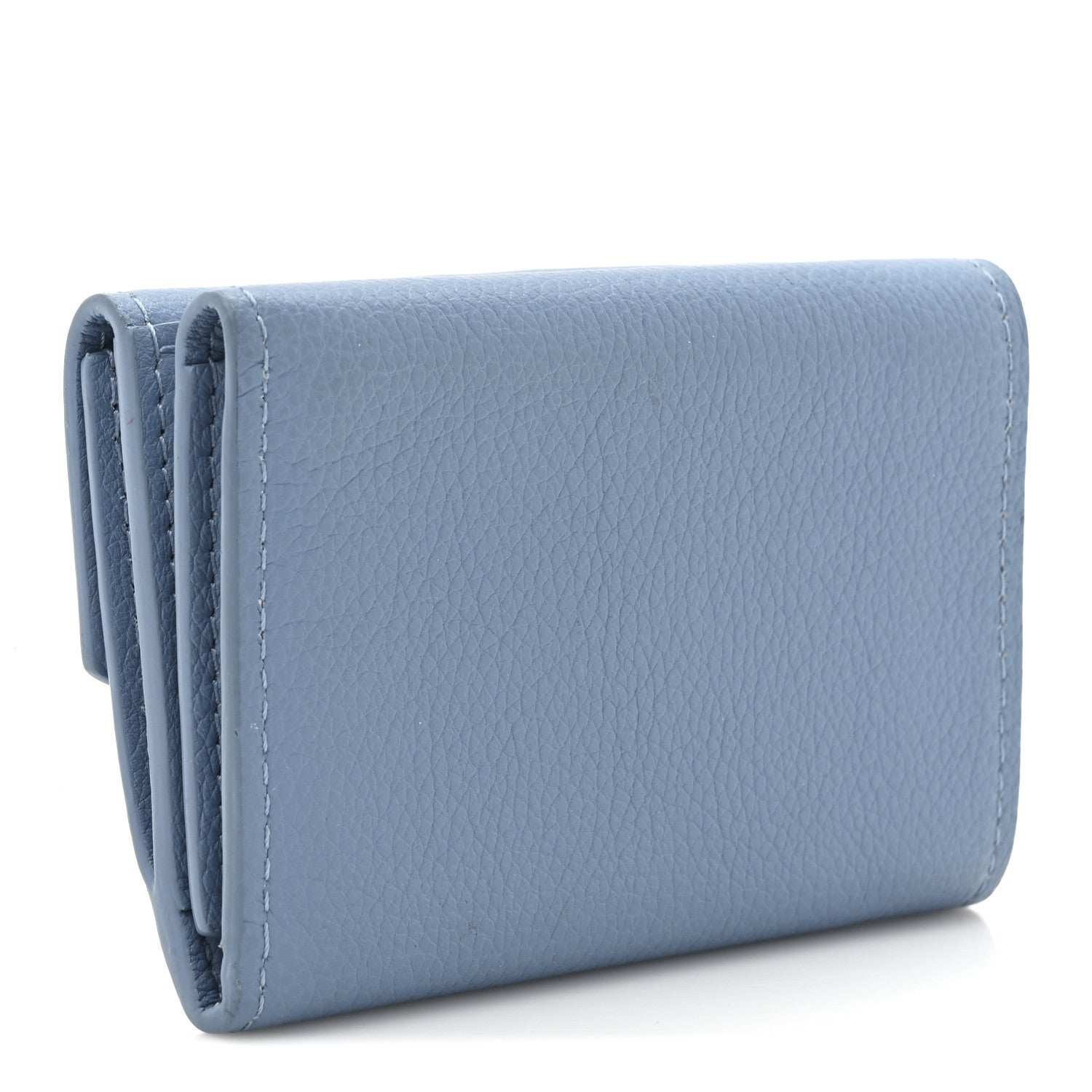 Louis Vuitton Calfskin Lockmini Wallet Blue 3 of 8