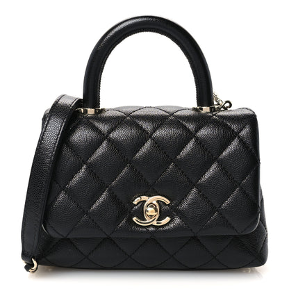 Chanel Caviar Quilted Extra Mini Coco Handle Flap Black 1 of 12