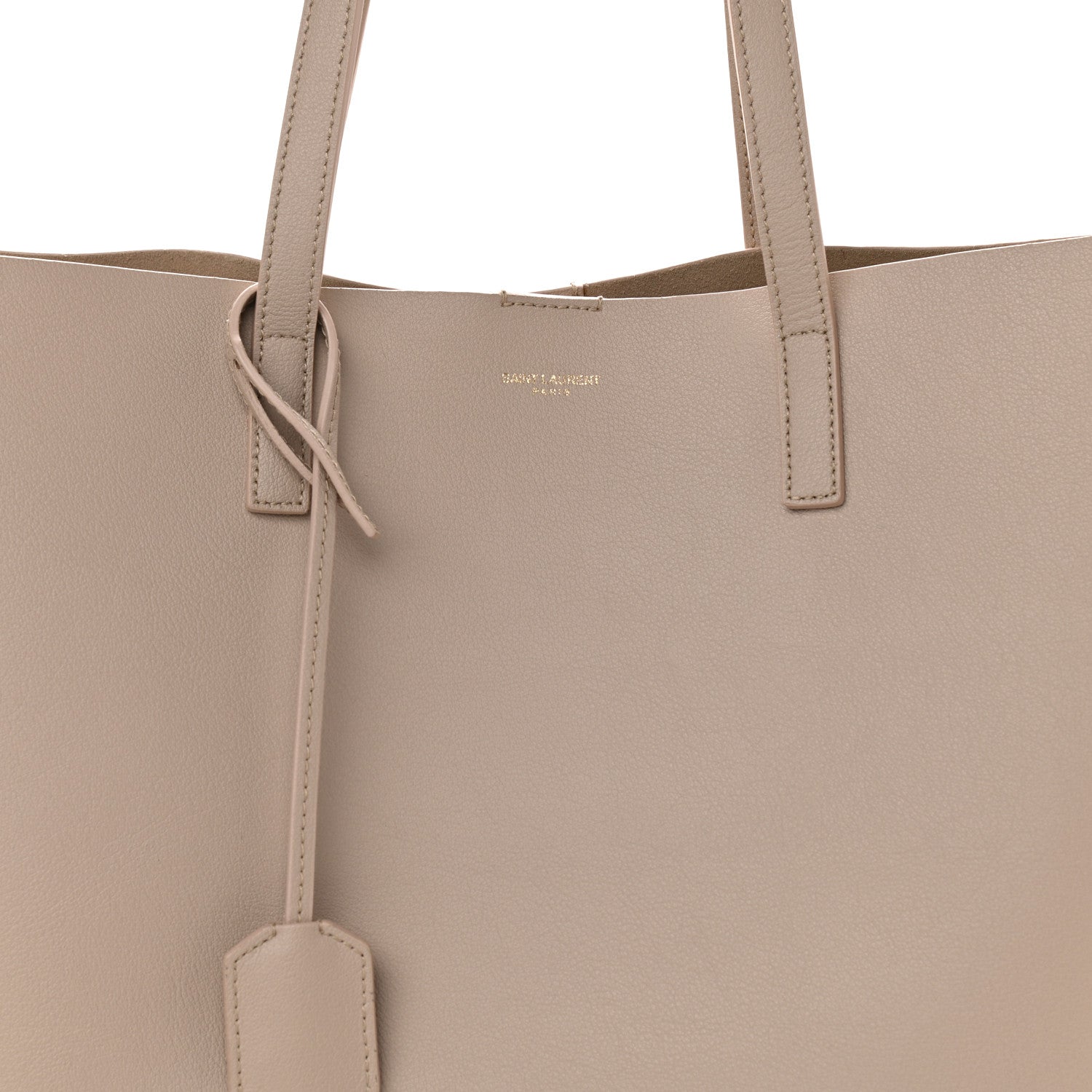 Saint Laurent Calfskin Large Shopping Tote Natural 9 of 11