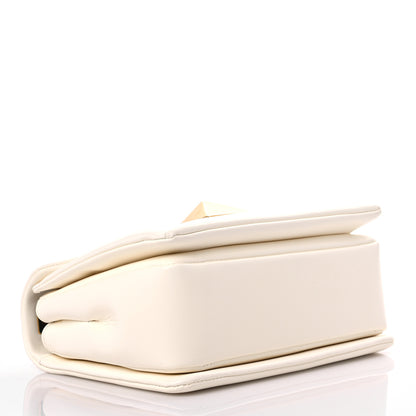 Valentino Garavani Nappa One Stud Chain Clutch Ivory 3 of 12