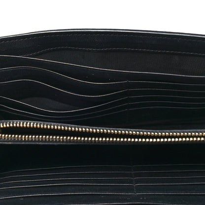 Saint Laurent Calfskin Prairie Flower Printed Small Monogram Clutch Black Multicolor 11 of 12