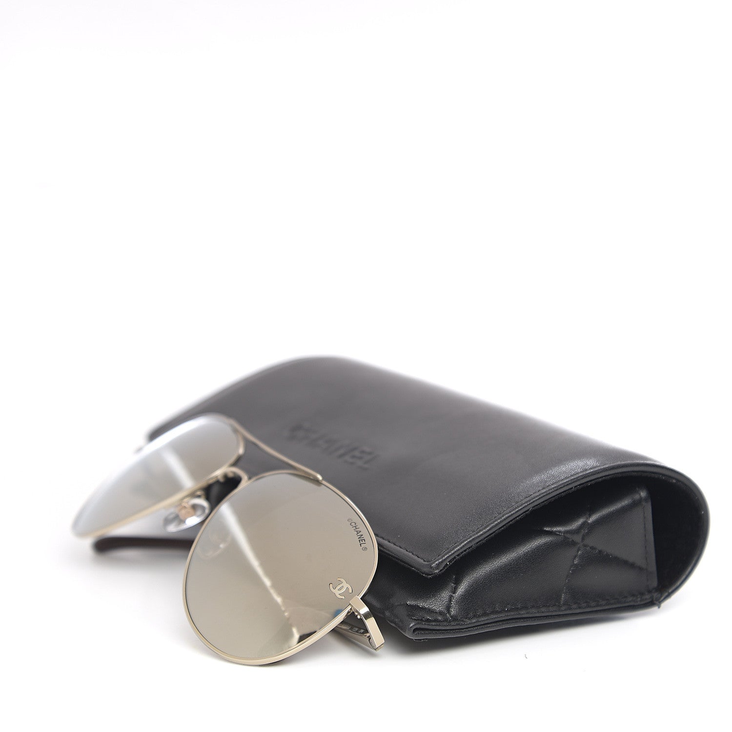Chanel CC Aviator Sunglasses 4189-T-Q Pale Gold 8 of 8