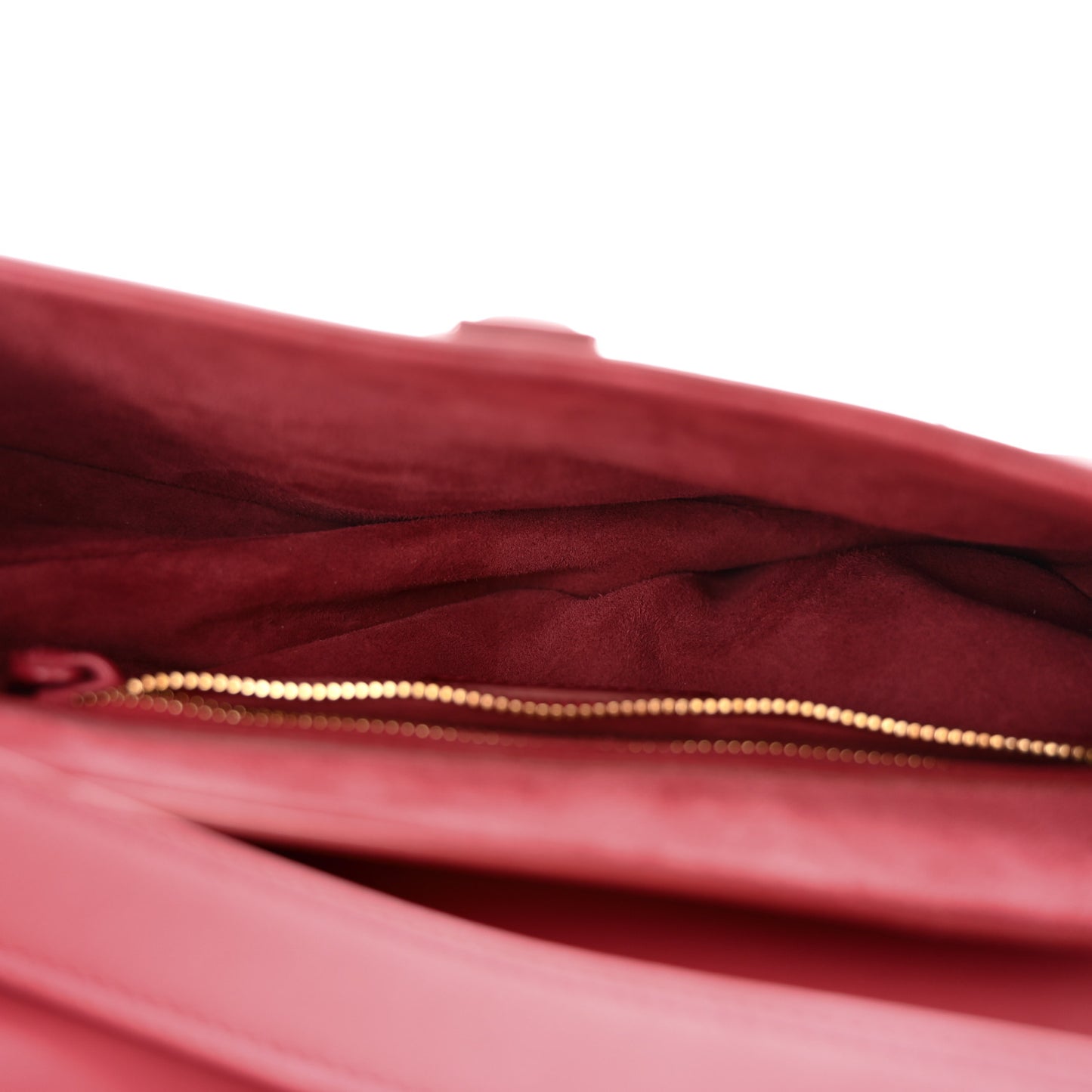 Ultra Matte Calfskin Saddle Bag Red