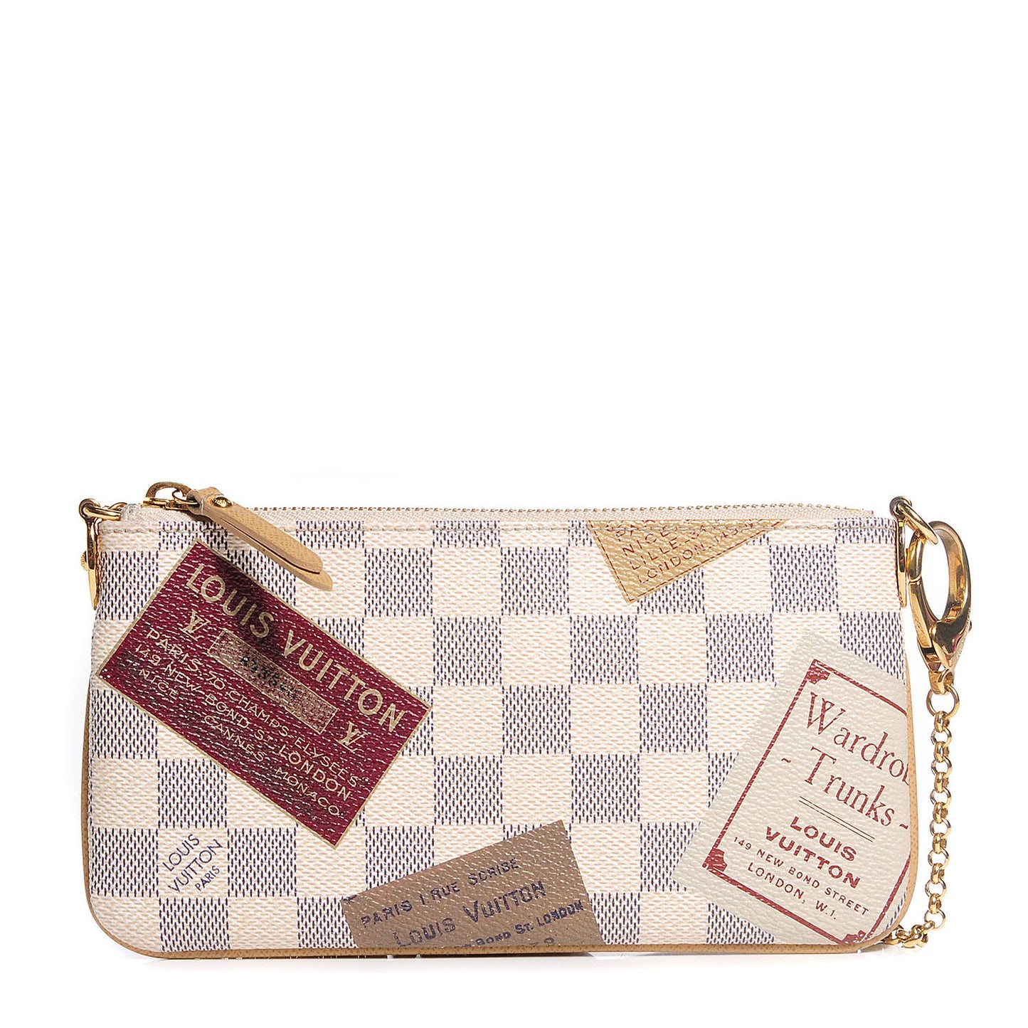 Damier Azur Trunks Labels Pochette Milla MM