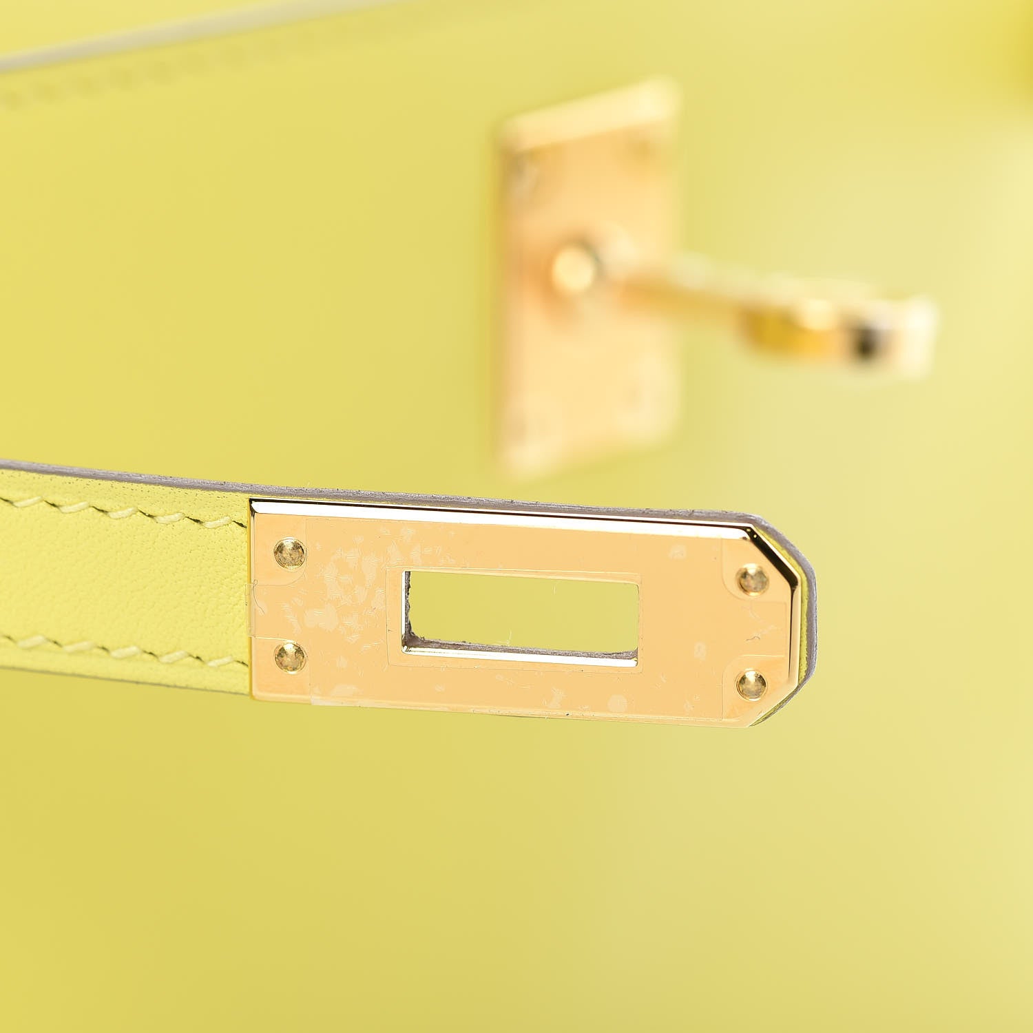Hermes Swift Kelly Pochette Clutch Lime 14 of 30