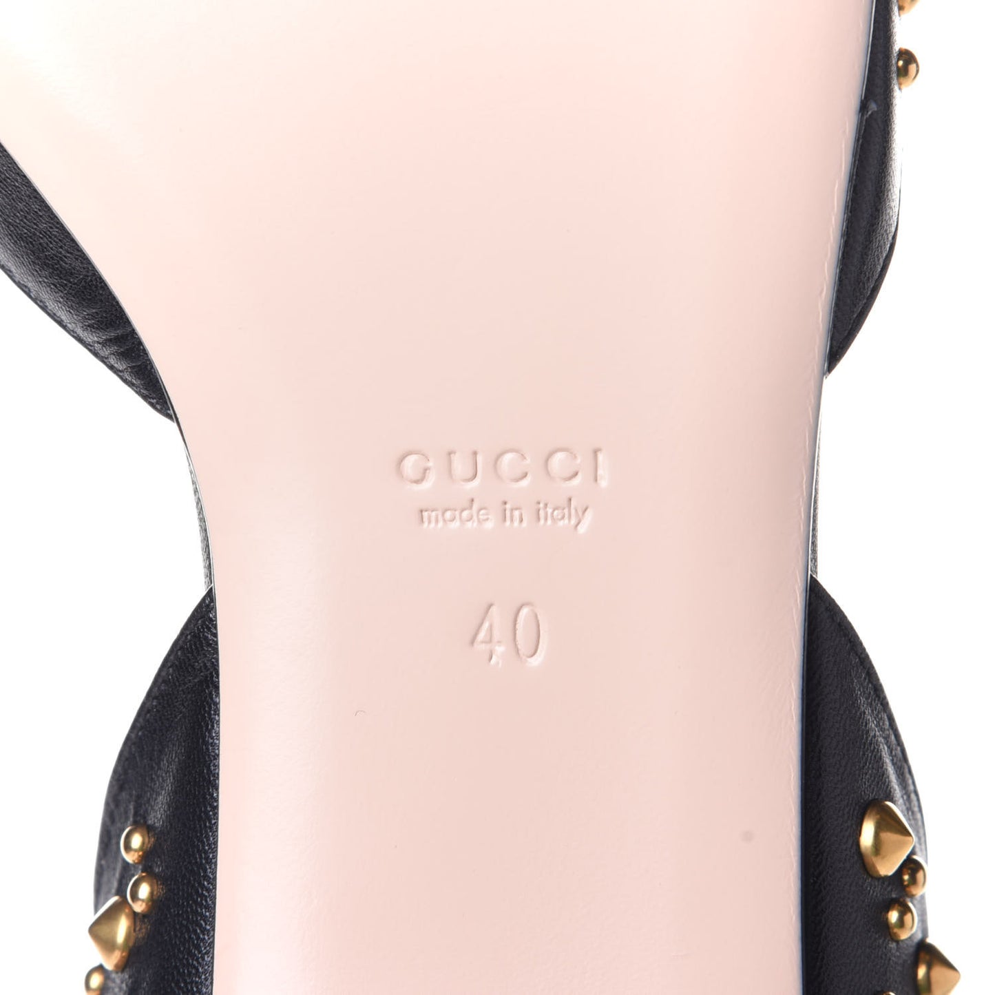 Malaga Kid Studded Pointed Toe Unia Flats 40 Black