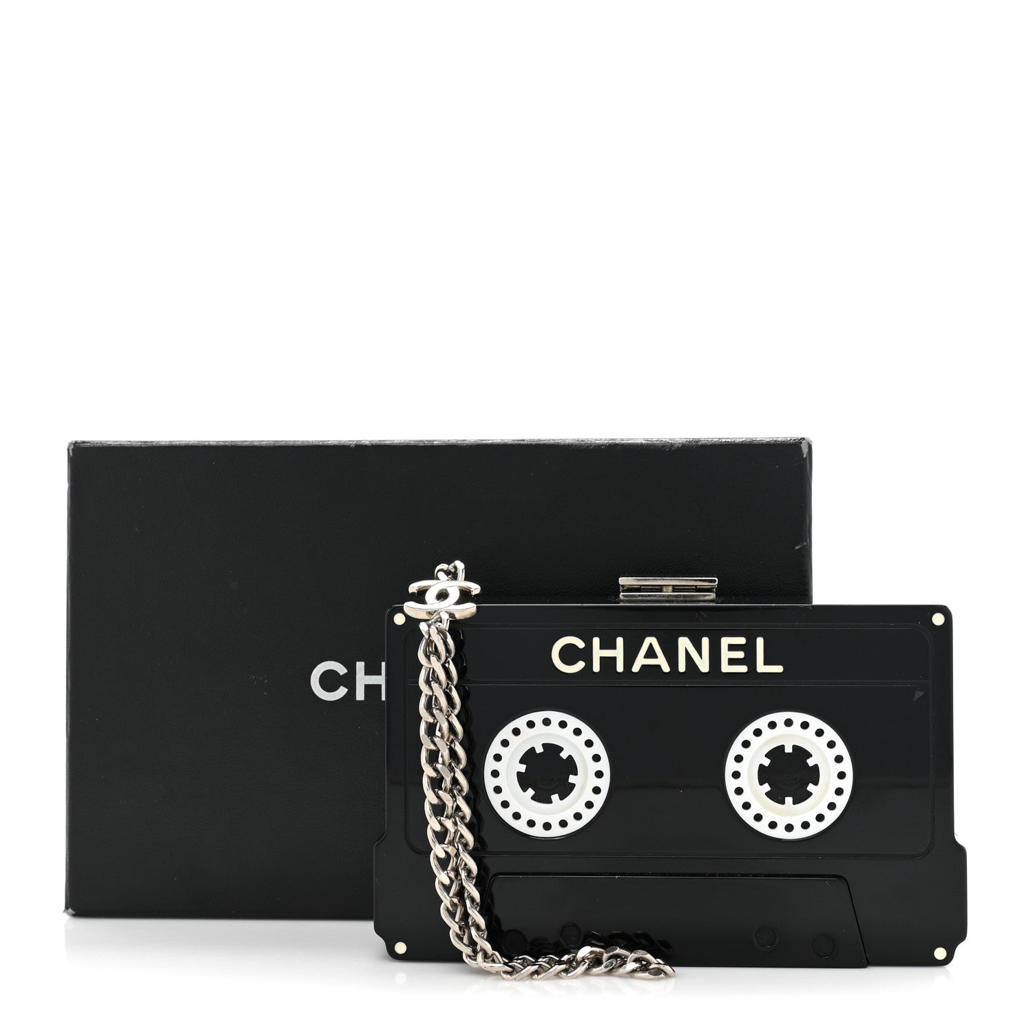 Chanel Lucite Cassette Clutch Black 9 of 9
