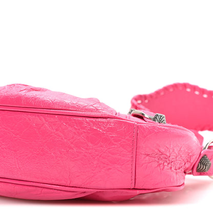 Balenciaga Agneau Arena Le Cagole Shoulder Bag XS Hot Pink 10 of 10