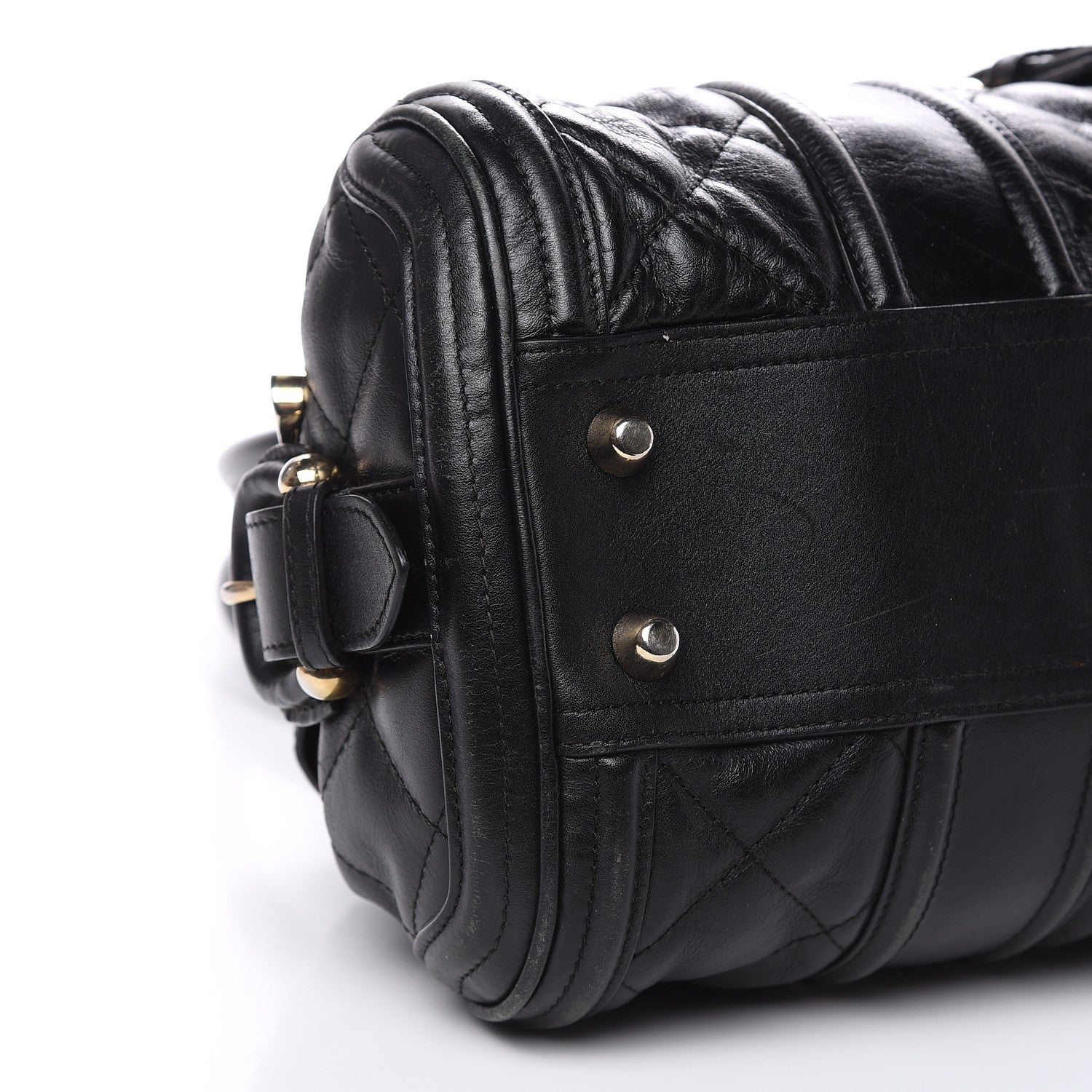 Burberry Calfskin Quilted Manor Satchel Black 7 of 18