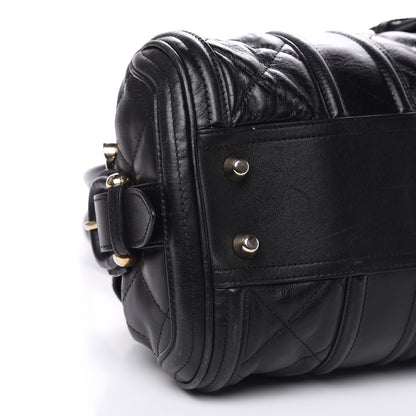 Burberry Calfskin Quilted Manor Satchel Black 7 of 18