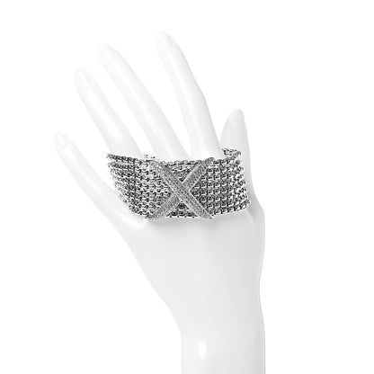David Yurman Sterling Silver Diamond X Eight Row Bracelet 2 of 4