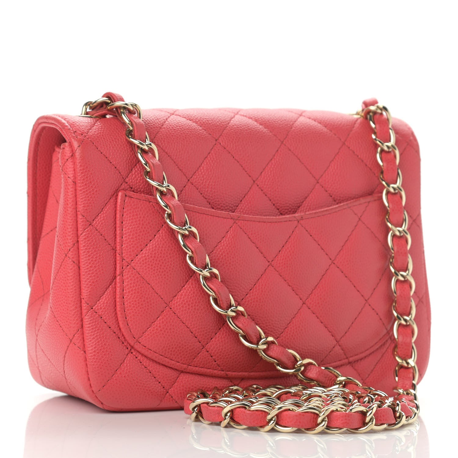 Chanel Caviar Quilted Mini Square Flap Pink 3 of 10