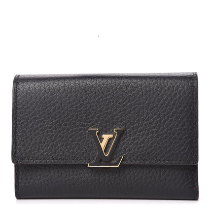 Louis Vuitton Taurillon Capucines Compact Wallet Black 1 of 10