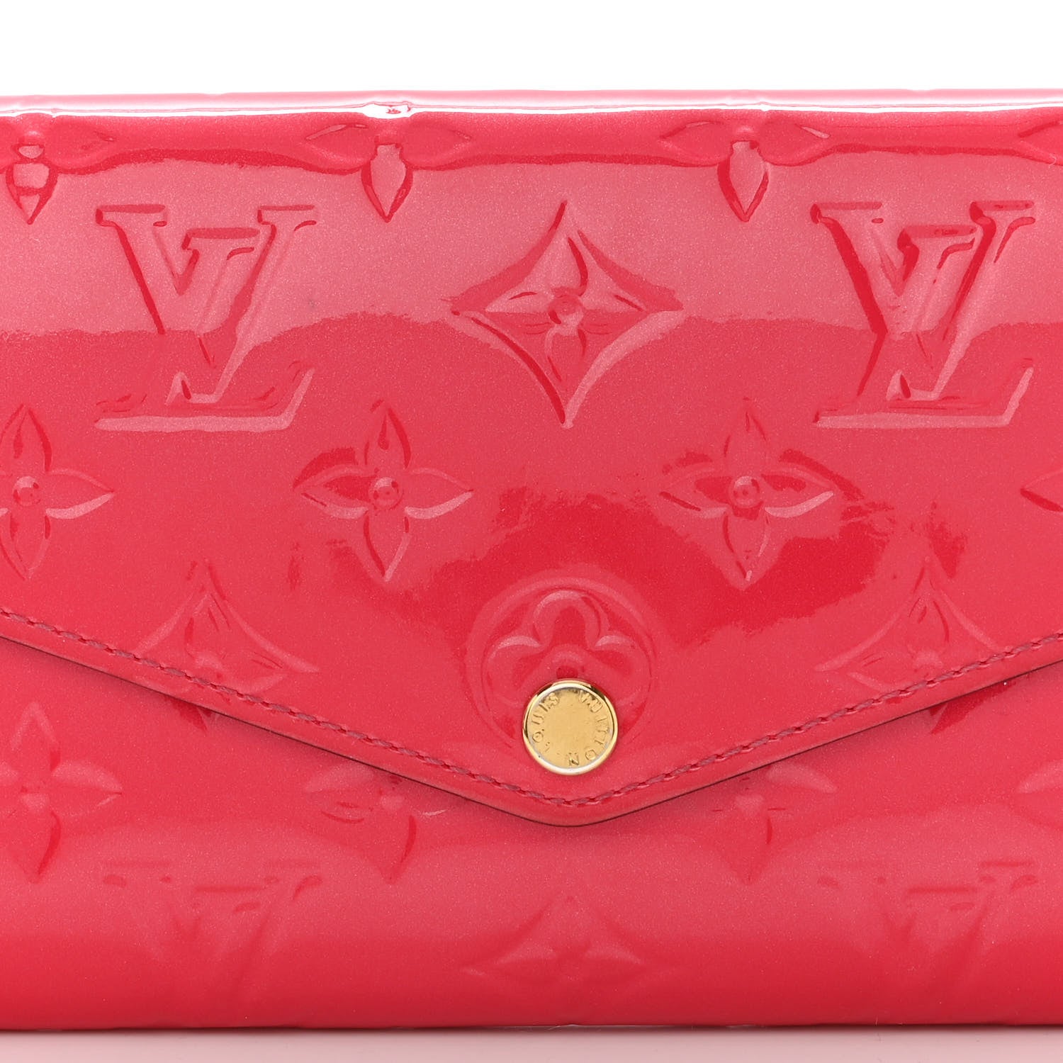 Louis Vuitton Vernis Sarah Wallet NM Rose Litchi 7 of 10