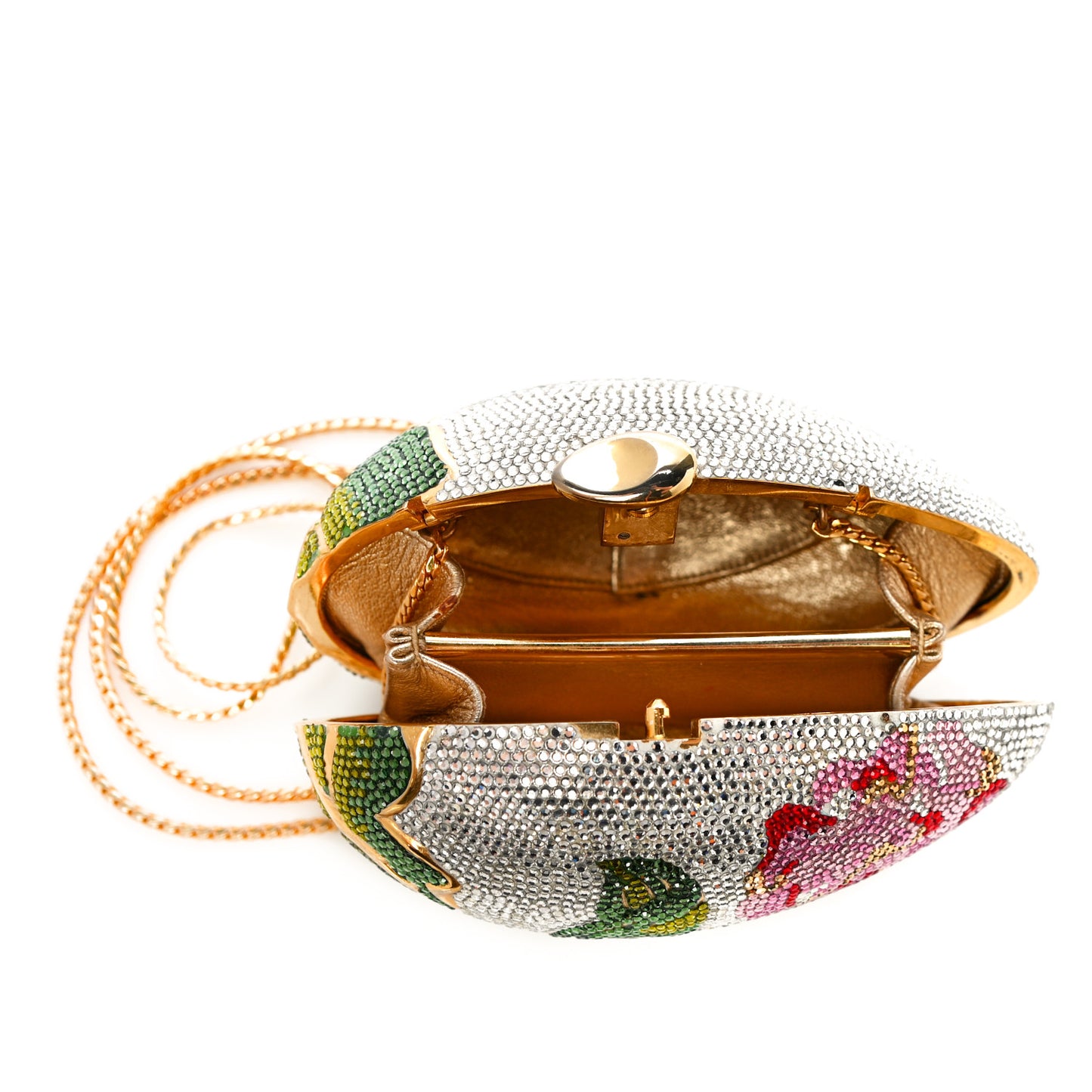 Crystal Rose Egg Minaudiere Clutch Multicolor