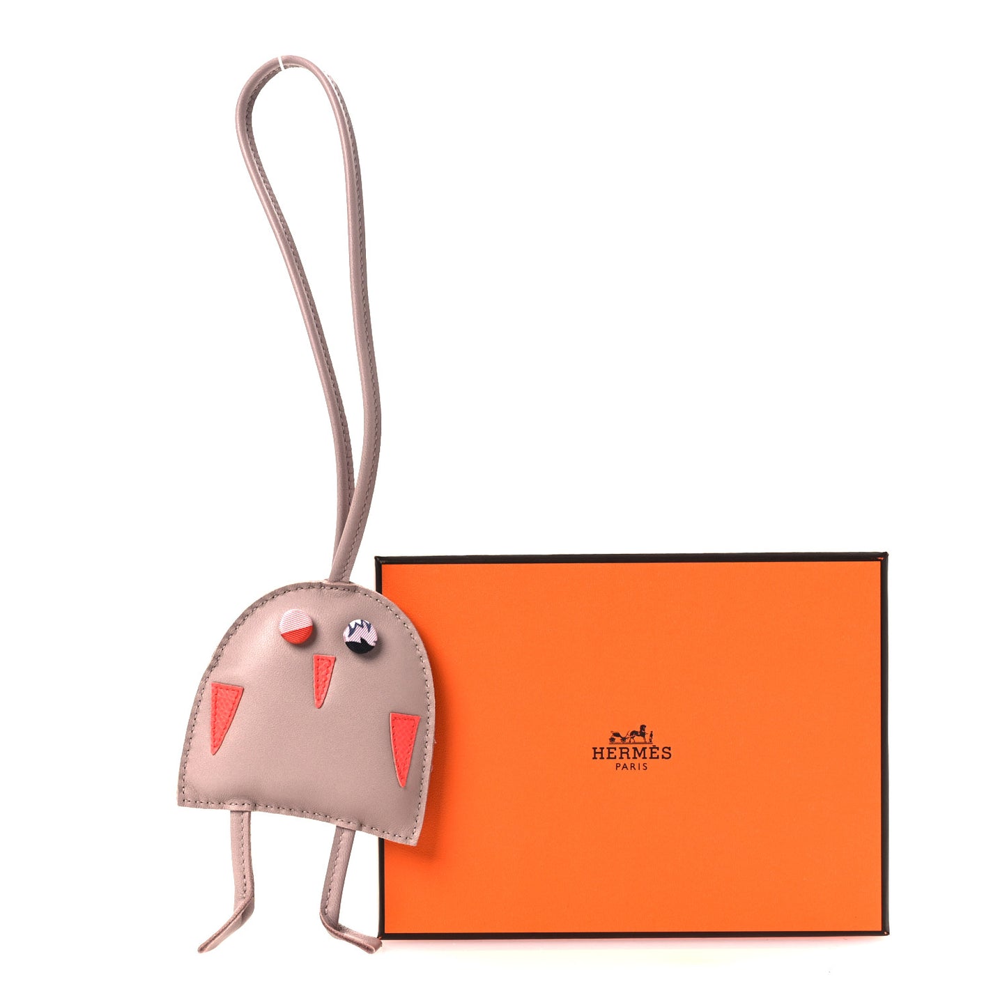 Lambskin Silk Petit H Hibouton Charm