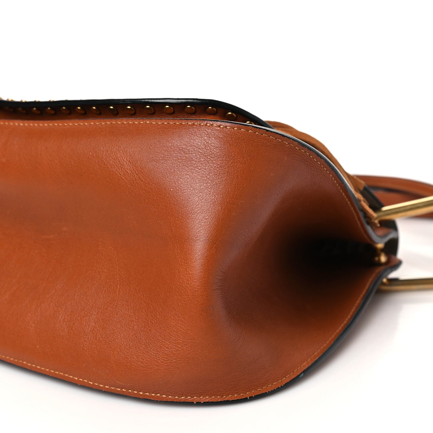 Calfskin Braided Medium Hudson Shoulder Bag Caramel