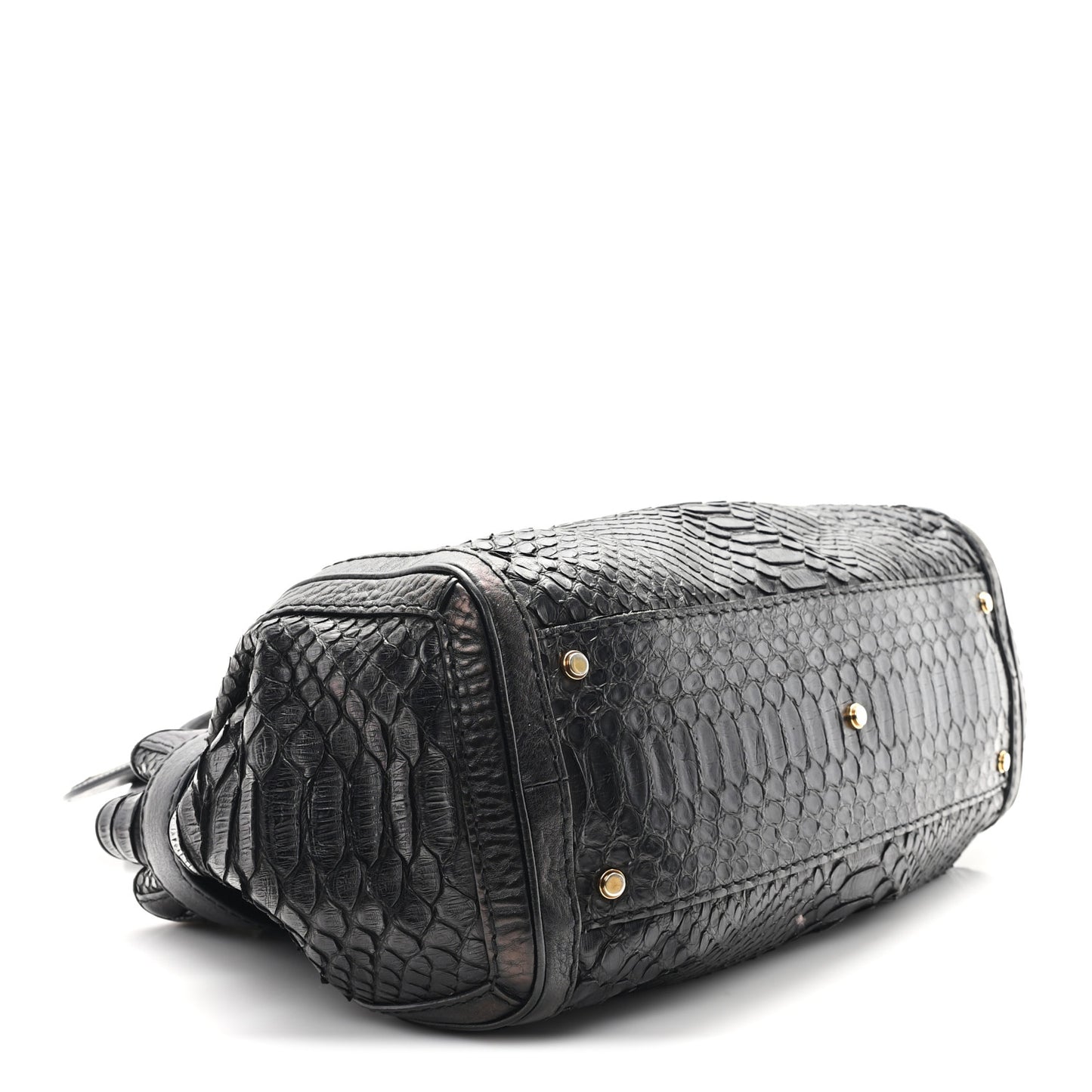 Snakeskin Medium GG Running Tote Black