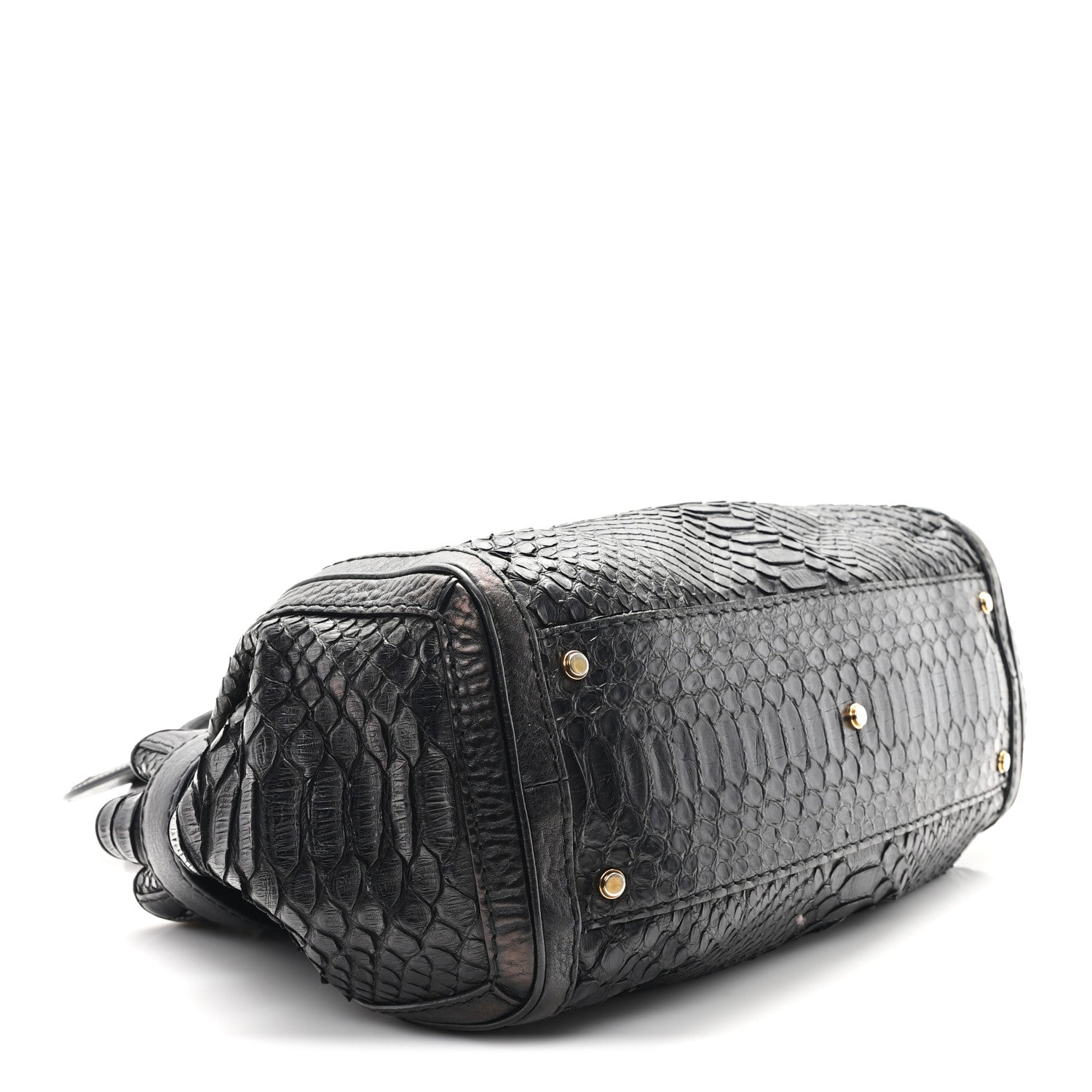 Gucci Snakeskin Medium GG Running Tote Black 4 of 12