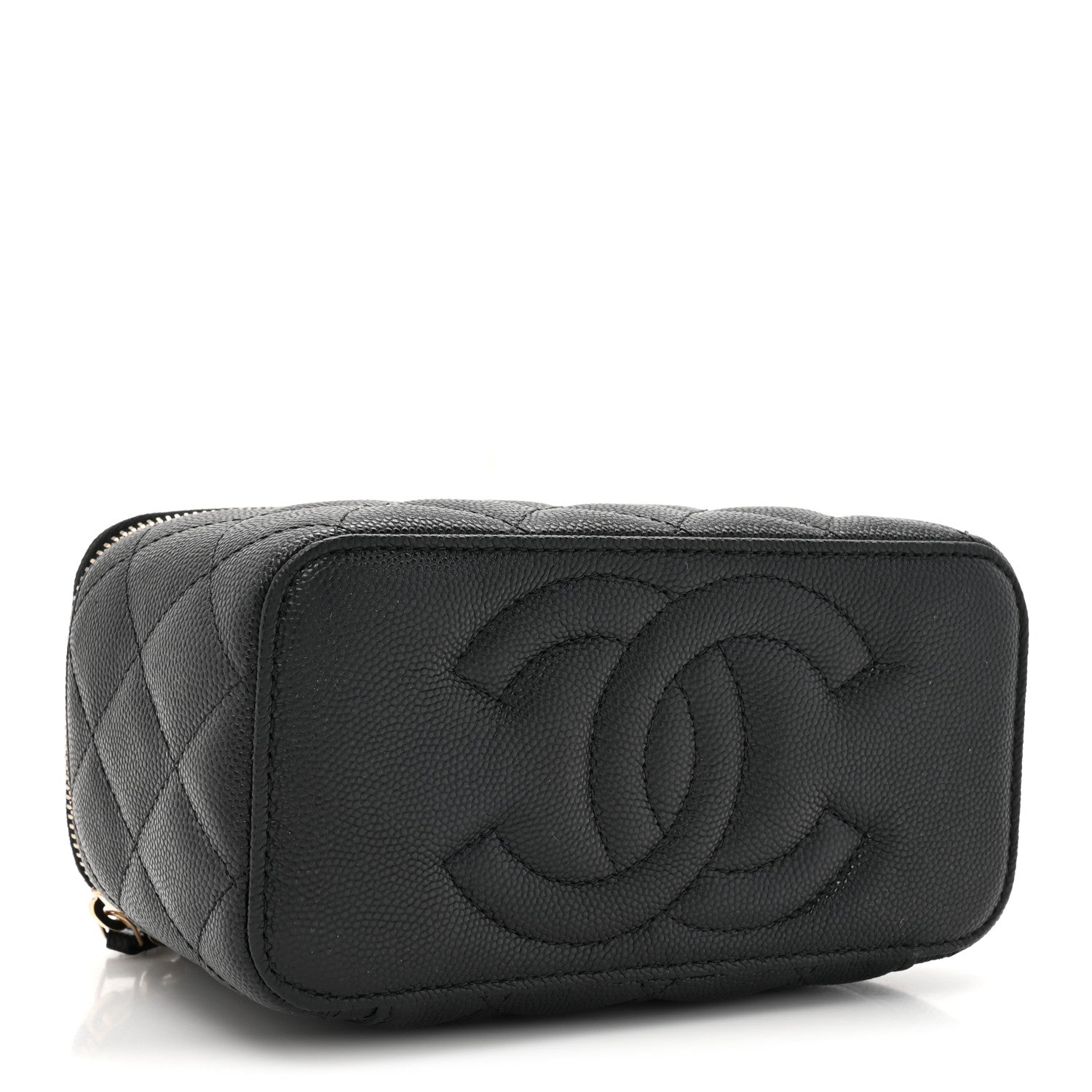 Chanel Caviar Quilted Small Vanity Case With Chain Black 4 of 13