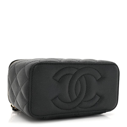 Chanel Caviar Quilted Small Vanity Case With Chain Black 4 of 13