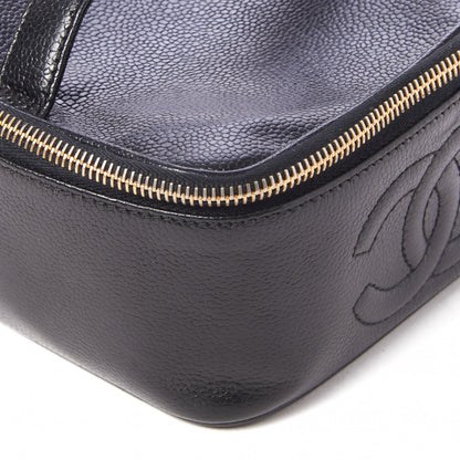 Chanel Caviar CC Vanity Cosmetic Case Black 4 of 9