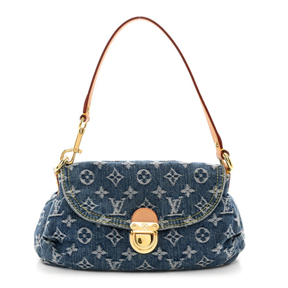 Louis Vuitton Monogram Denim Mini Pleaty Blue 1 of 9