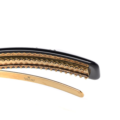 Gucci Resin Crystal Single Hair Barrette Black 4 of 5