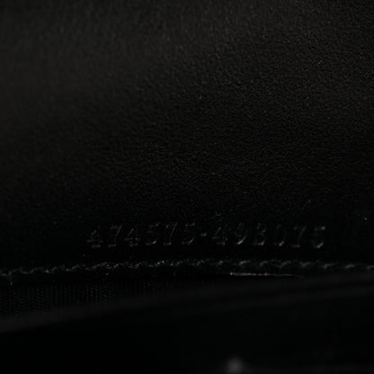 Gucci Calfskin Matelasse Aria GG Marmont Chain Wallet Black 7 of 13