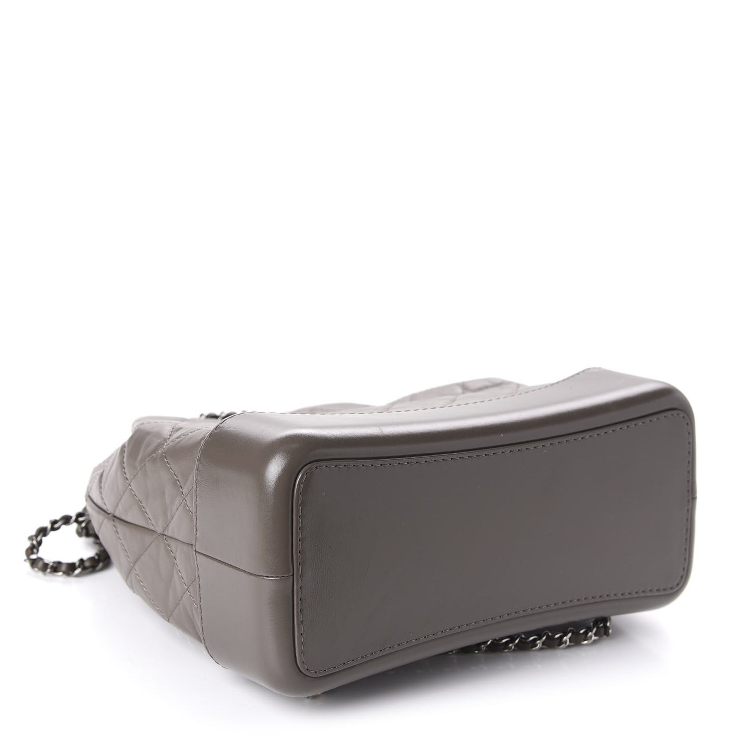 Aged Calfskin Quilted Small Gabrielle Backpack Grey