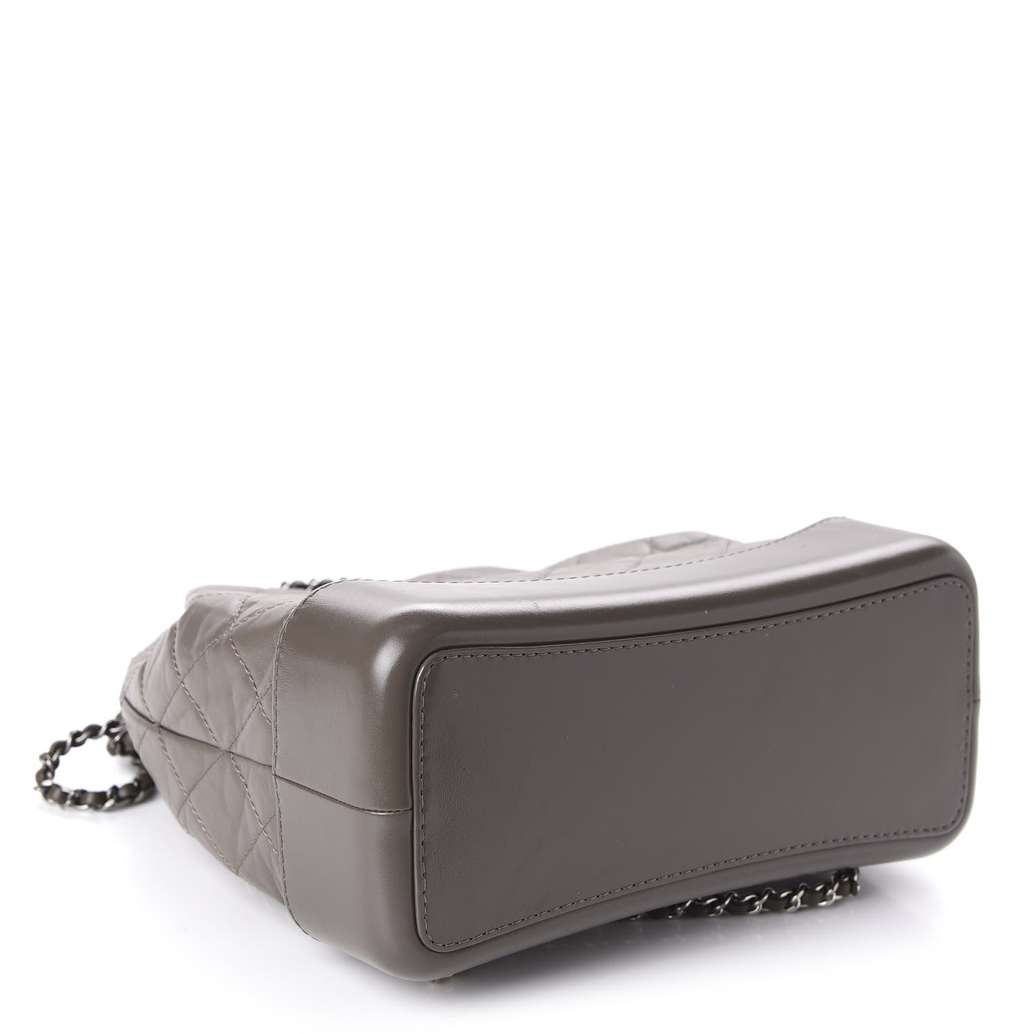 Chanel Aged Calfskin Quilted Small Gabrielle Backpack Grey 3 of 10