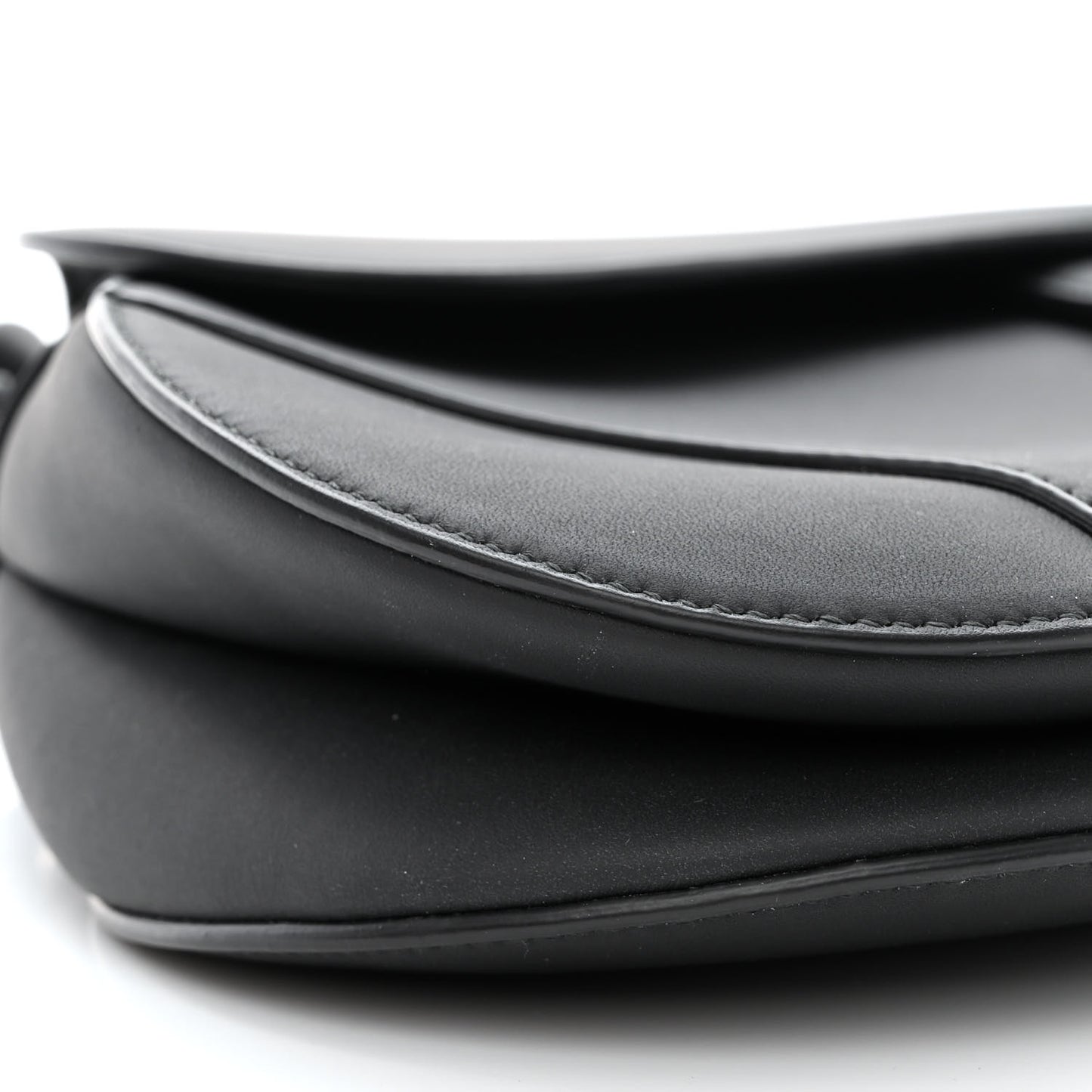 Ultra Matte Calfskin Saddle Bag Black